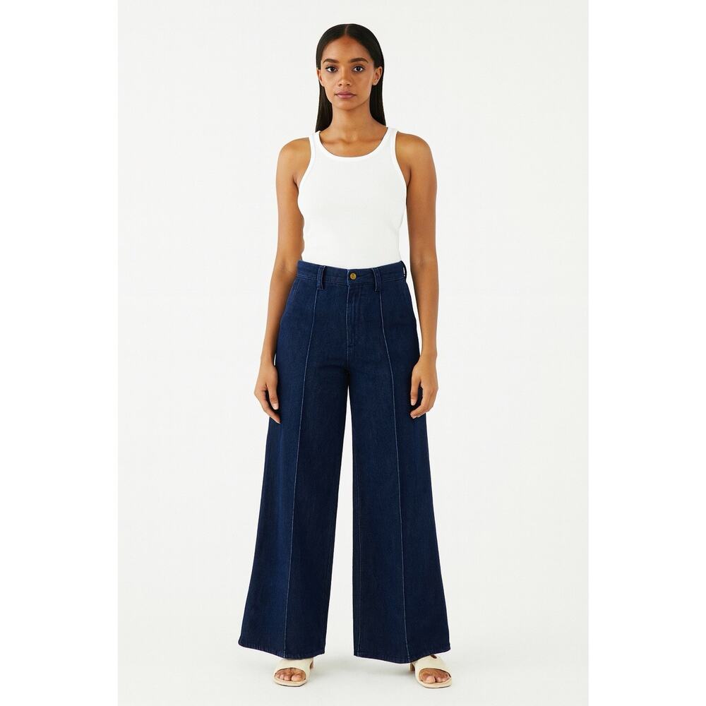 Madewell Dark Blue Flare & Wide Leg Jeans